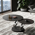 Modern Luxury Tempered Glass Extendable Coffee Table Minimalist Multifunctional Design for Living Room Home Furniture