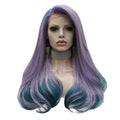 Celebrity Wig Cosplay Straight OMBRE Natural Color Daily Life Wearing Matte  Fiber Synthetic Lace Front Wigs