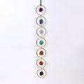 Wholesale Natural Crystal Rough Stone Seven Chakra Raw Stone Hanging Gemstone Pendant