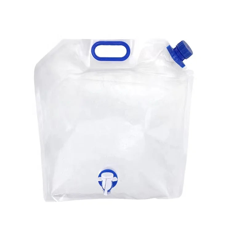 IRONDONKEY Outdoor Camping 10L Foldable Water Bag Valve Bucket Folding Drinking Water Storage Bag Camping & Hiking Accessories