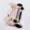 Huiying Factory Hot Selling Real Stones Crystal Head Gem Roller Jade Gem Roller Ready To Ship