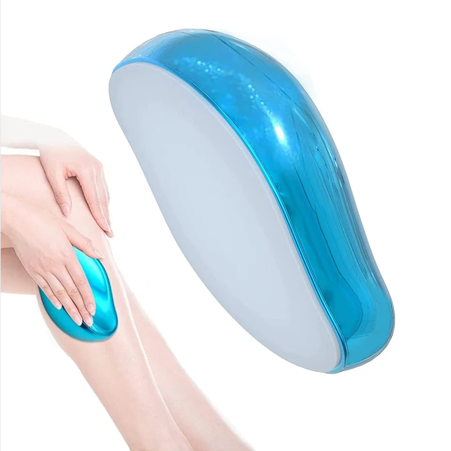 Friction Painless Manuale Crystal Pad Eraser Epilator Removal Body Hair Device With Glass