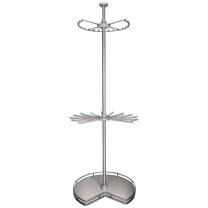 3 Layers Multifunctional Corner Clothes Rotating Storage Basket  Rack Indoor Rotary Rotating Clothes Hanger for Clothes