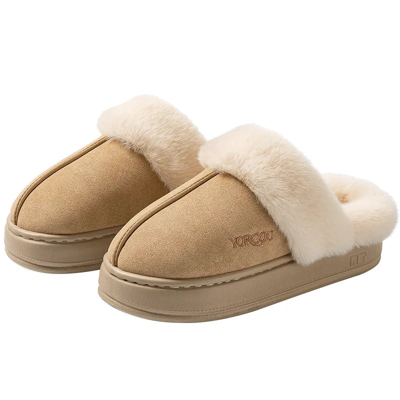 2026 Women's Winter Autumn Ladies Velvet Fur for Home Bedroom Warm Couples' Plush EVA Outsole Super Sponge Support Memory Foam