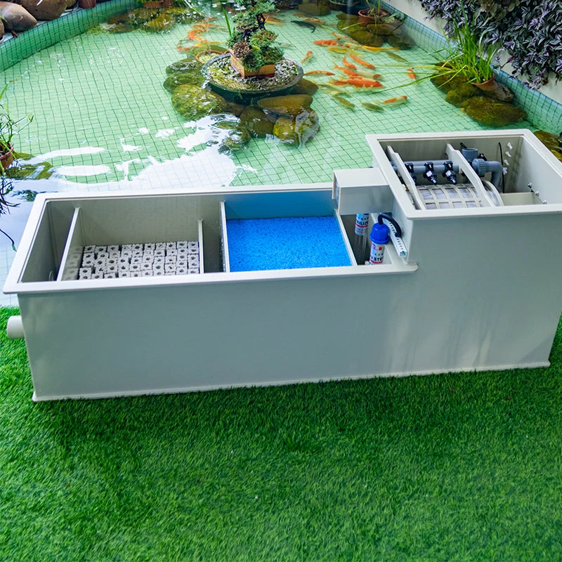 QihangRAS Aquarium Fish tank Filtration System 10m3/h Home Use Garden 10m3/h Koi Pond Filters Ycm-b2c Qlozone Combi Drum Filter