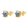 Wholesale Six Claws Iced Out 0.2-4ct Grade D Moissanite Earrings 925 Sterling Silver Moissanite Stud Earrings