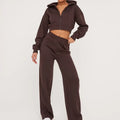 Summer Women 2 Piece Set Cropped Length Hoodie Oversized Fit Long Pants Set Leisure Wear for Women