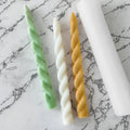 Tall Spiral Pattern Long Rod Candle Making Silicone Moulds 3d Long Strip Twist Shape for Gypsum Abstract Resin Mould