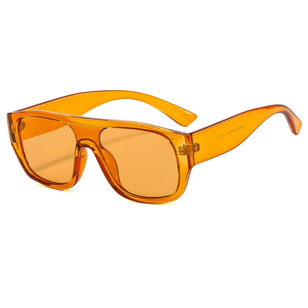 Cool Sunglasses Logo Custom Square Frame Eyeglasses Transparency Glasses Oversized One Piece Sunglasses