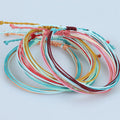Boho Style Waterproof Wax Wire Woven Anklets Summer Beach Surfing Foot Rope