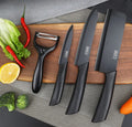 Professional 7-Piece Stainless Steel Kitchen Chef Knife Set Includes Cutting Board Knife Block Custom Black Steel Metal Cooking