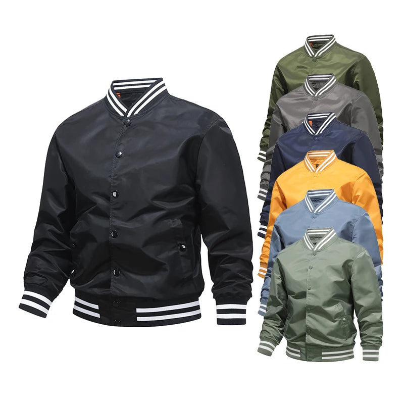 Unisex Baseball Uniform Jacket With Custom Logo Spring Sports Windbreaker Wholesale Blank Varsity Jackets