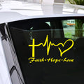 Jesus Love Window Door Car Sticker Laptop Truck Black Vinyl Decal Sticker Bumper Decor Gift Die Cut Decals Latop Window Glass