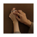 Fashionable Jewelry Stainless Steel 18K Gold Plated Ring Twisted Rope Jewelry Rings for Women