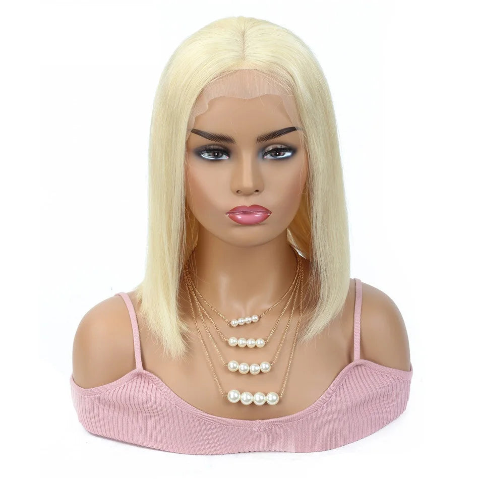 Cheap 613 Color 13x4 Bone Straight Lace Front Wigs Human Hair Short Bob Wigs for Black Women Brazilian Hair Hd Lace Frontal Wigs