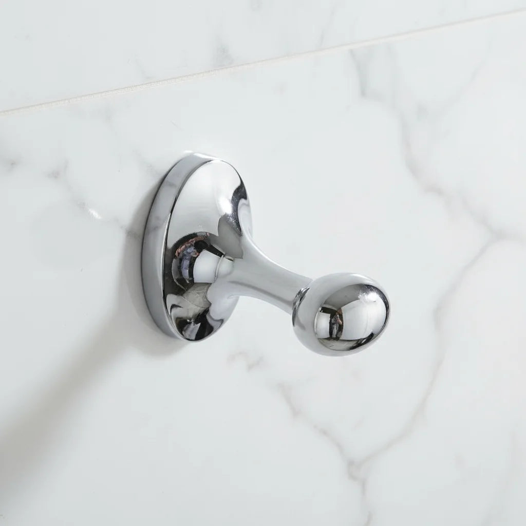 Modern Chrome Zinc Alloy Hotel Bathroom Wall Mounted Robe & Coat Hanging Hook