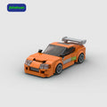 Best Selling Products 2025 Mini Moc Bricks Orange Sports Cars Model Children Kit Toy Vehicles for Kid Small Building Blocks Sets