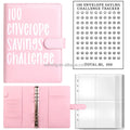 Hot Selling Pu Leather 100 Envelope Savings Challenge Money Budget Binder Set