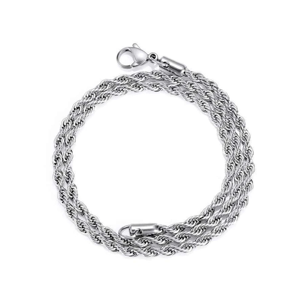 2023 Spiral Pattern  Twist Chain Stainless Steel Men and Women Chain Titanium Steel Jewelry Clavicle Chain