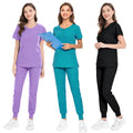 Customized Women Hospital Nursing Scrubs Uniforms Women Shot Sleeve Medical Joggers Scrubs Sets Suits for Doctors and Nurses