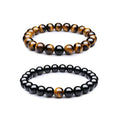 New Arrival Stretch Natural Genuine Gemstone Round Beaded Healing Crystal Bracelet Handmade Men Women Beads Bracelet Set