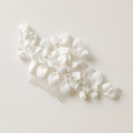 Handmade Floral Porcelain Haircomb Lovely Pearl Hair Comb Ceramic Wedding Jewelry Bridal Accessories for Brides Special