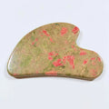 2026 Concave Shaped Gua Sha Guasha Board Pink unakite Jade Stone Scraping Massage Tool