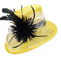 Wide Brim Sinamay Rhinestone Formal Hats Kentucky Derby Dress Tea Party Wedding Church Hats and Fascinators