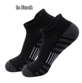 Men's Breathable Athletic Cotton Socks Jacquard Design Knitted Custom Logo Ankle Anti-Slip Invisible Running Summer Sports Sock