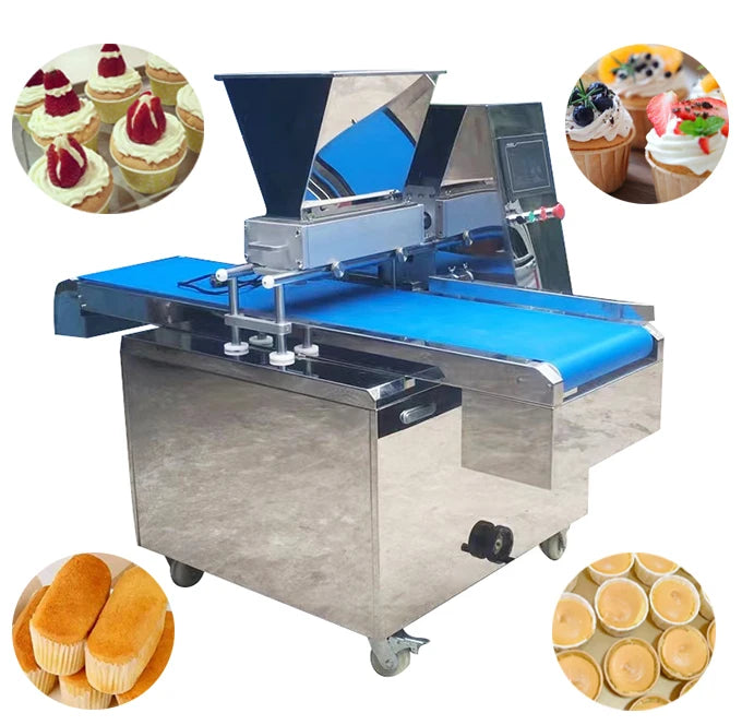 KAINO New Mini Automatic Cookie Filling Machine Commercial Use Bakery Equipment Milk Flour Cookies Cake Muffins 304 Stainless