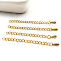 S1185 Fashion 18k Gold Plated Stainless Steel Extension Chainsbracelet Necklace Tail Extenderextended Jewelry Chains