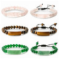 8mm Natural Semi-Precious Quartz Healing Crystal Stretch Beaded Bracelet Gorgeous Fashion Jewelry Bangles Gift