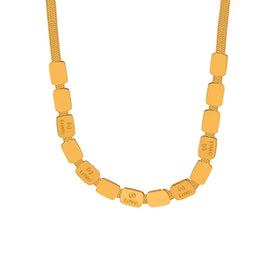 Fashionable 18k Gold Stainless Steel Necklace Love Personalized Trend Minimalist Design Ins Jewelry Titanium Steel Necklace
