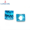 Factory Hot Selling Multi Size Bulk Gem Sea Blue Square Lightweight Zirconia Stone DIY Design for Clothing Jewelry Accessories