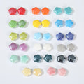 Wholesale Cream Color Clay Beads Handmade DIY Star Shape Ceramic Beads with Flower Design for Jewelry Making