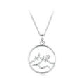 925 Sterling Silver Mountain Necklace Geometric Wave Neck Chain for Women Party Fine Jewelry Gift SCN508