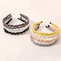 Wholesale Korean Fabric Bright Silk Yarn Headband Hair Hoop Candy Color Thin Twisted Metal Womens Versatile Cloth Headbands