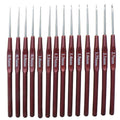 Small Extra Fine Gold Plated Metal Crochet Hook and Needle Kit for Sewing and Hand Knitting with Lace Crochet Yarn