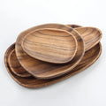 Fast Delivery Wooden Serving Trays Dessert Serving Plate Dinnerware Sets Manufacturer's Product for Home Use