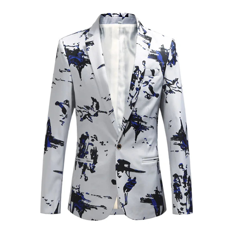 M-6XL New Colorful Small Suit Men's Barber Suit Jacket Men's Coat