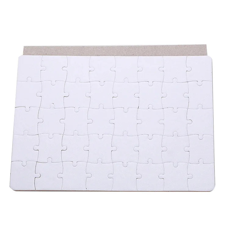 A4 Size Rectangle Sublimation Jigsaw Puzzle Photo Frame Blanks 40 Small Pieces 29*20cm for Kid's Gifts