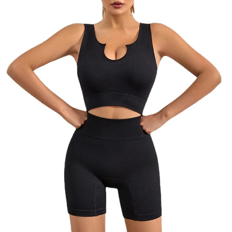 Seamless Women Yoga Set Workout Sportswear Gym Clothing Sport Set Women Hight Waist Seamless Leggings Fitness Sport Bra Crop Top