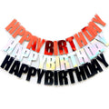 Happy Birthday Bunting Banner Shiny Gold Letters 2pcs Child Party Supplies Hot Selling Colorful Durable Portable Paper Outdoor