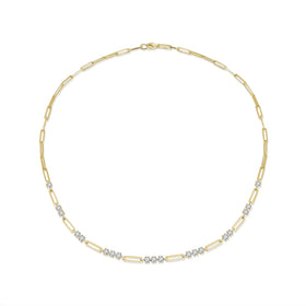 Moissanite Diamond Chain Necklace 14k Gold Plated Ins S925 Silver Moissanite Necklace Chain