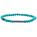 Punk Minimalist Style 4mm Natural Turquoise Gemstone Beads  Beads Fashion Jewelry Elastic Bracelet