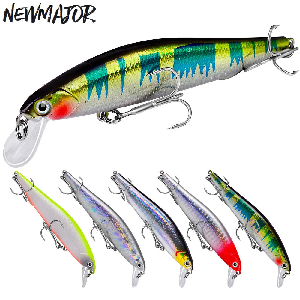 NEWMAJOR 5g-7g-10g-14.5g Sinking Minnow Trolling Fishing Lure Artificial Hard Bait Wobblers Bass Crankbait Stream 3D Eyes