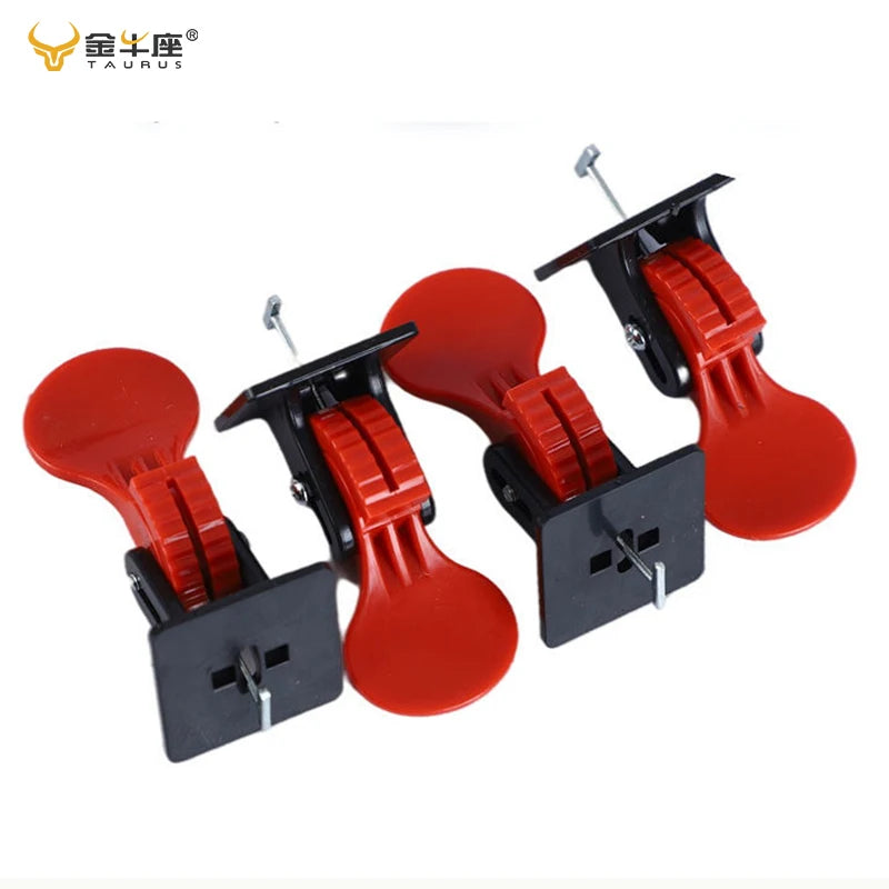 JNZ Popular Last Design Laying Tiles Construction Tools New Design Red T Lock Tile Leveling System for Wall Floor