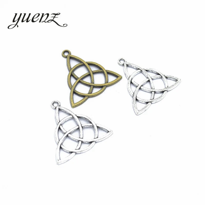 YuenZ 3 Color Antique Silver Color Triangle Charms Fit for Bracelet Necklace DIY Metal Jewelry Making 30*29mm B112