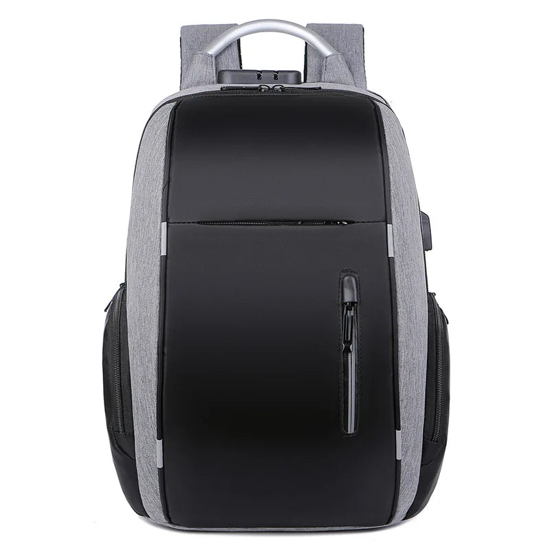 Men's High-Capacity Simple Fashion Schoolbag Dress Style Daily Use Leisure Travel Backpack with Strap Geometric Pattern