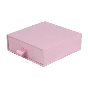 Better Low MOQ Customized Logo Pink Cardboard Special Paper Earring Necklace Drawer Jewelry Packaging Boxes 9*9*3cm Plain